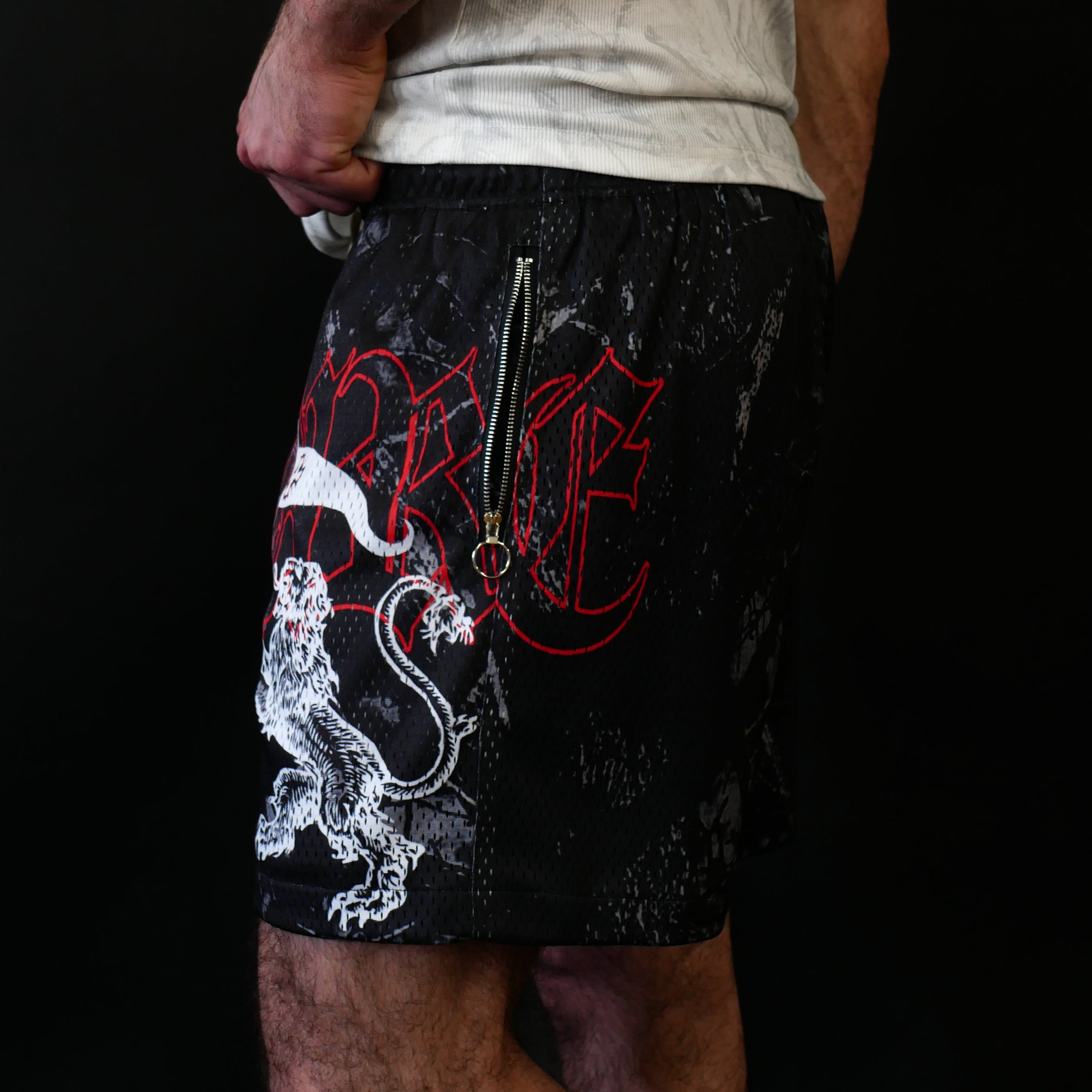 MIDNIGHT-CAMO MESH SHORTS