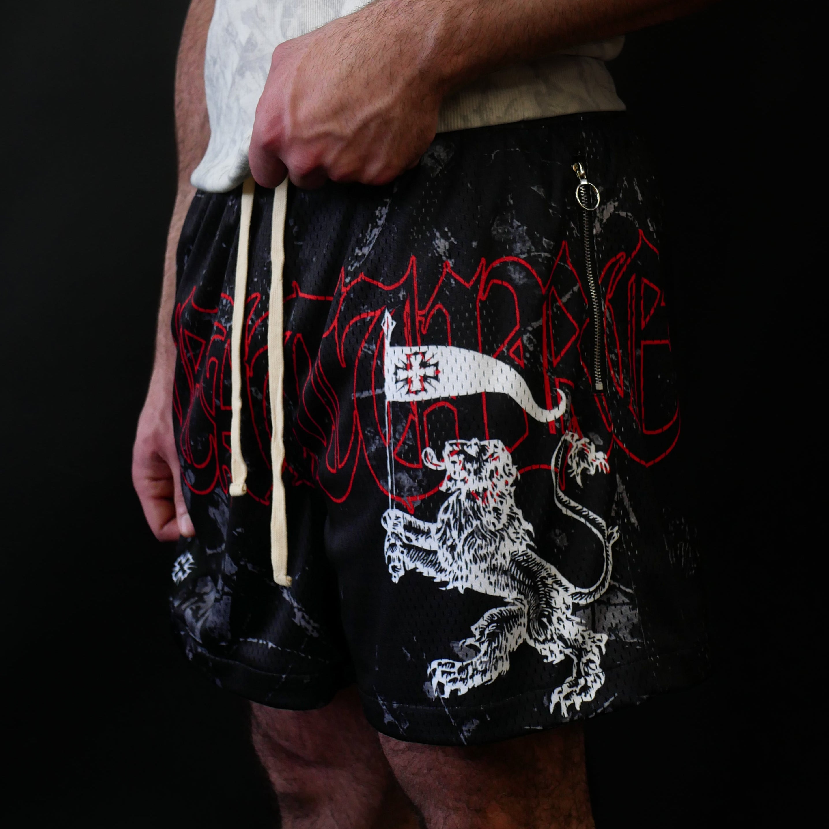 MIDNIGHT-CAMO MESH SHORTS